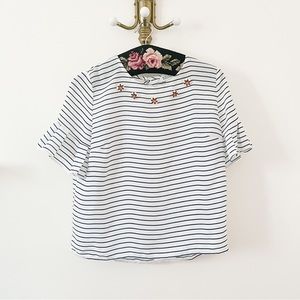 MOLLY BRACKEN Striped Blouse